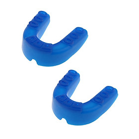 2Pcs Silicone Alignment Mouth Guards Boxing MMA Teeth Protector Gum Shield Blue