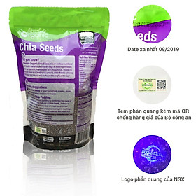 Hạt Chia Đen Absolute Organic 1kg- Có Tem Phản Quang Tem QR Code Chống Hàng Giả Bộ Công An