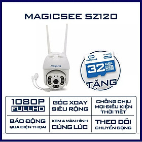 Camera giám sát ngoài trời xoay 360 độ Magicsee ZS120 Chống nước tiêu