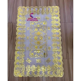 Mua KHĂN TRẢI BÀN PHÒNG KHÁCH CỠ DÀI 80cm CỠ RỘNG 120cm HOA VÂN NỔI CAO CẤP ( sỉ ib)