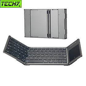 Bàn phím Gấp gọn không dây Bluetooth B66T - Tích hợp Touchpad - pin sạc TypeC- có hàng phím F1-F12 hàng nhập khẩu