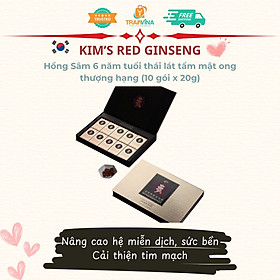 Hồng Sâm 6 năm tuổi thái lát tẩm mật ong thượng hạng Kim's Honey Sliced Red Ginseng (10 gói x 20g)