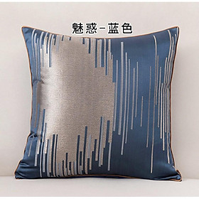 VỎ Gối Tựa Lưng VẢI PHI BÓNG ÁNH BẠC THÊU CHỈ NỔI CAO CẤP SBK092