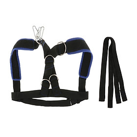 Adjustable Sled Harness Vest Fitness Resistance Training Shoulder Strap Belt