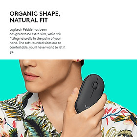 Chuột không dây BT Logitech Pebble Mouse BT 2.4 GHz USB Receiver Dual Connectivity Slim Optical Computer Mice For Laptop