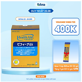 Men vi sinh Bifina Nhật bản - Nhuận tràng, Detox, làm sạch ruột,không dùng cafe - Loại EX Hộp 30 gói