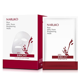 Naruko – Ý dĩ nhân đỏ sáng da mới – Mặt nạ se trắng sáng da hộp 10 miếng – Raw Job’s Tears Brightening Mask