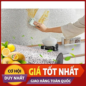  Cuộn Giấy Bạc Dán Bếp Cách Nhiệt, Miếng Decal Dán Tường Nhà Bếp Chống Thấm Bền Đẹp