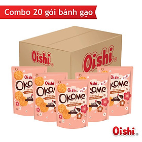 Combo 20 gói Oishi Bánh Gạo Nhật Vị Tương Ngọt Okome 100g gói