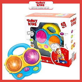 Đồ Chơi Tay Cầm Âm Nhạc 2 TOONYKIDS - Đồ Chơi Thông Minh Cho Bé - MINI DRUMMER TN153 [Tặng Kèm Sticker]