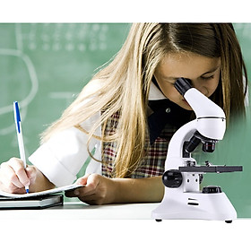 Mua Bộ kính hiên vi sinh học soi ấu trùng  tế bào phóng đại 1200 lần siêu nét có đèn trợ sáng cao cấp UX002- Hàng nhập khẩu (Tặng bộ 100 miếng dán dạ quang hình ngôi sao)