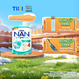 Sữa bột Nestlé NAN OPTIPRO PLUS 4 800g/lon với 5HMO Giúp tiêu hóa tốt + Tăng cường đề kháng  - Bé 2-6 tuổi
