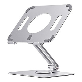 Tablet Stand 360° Rotating Adjustable Height Laptop Riser Stand for iPad Smartphones Work