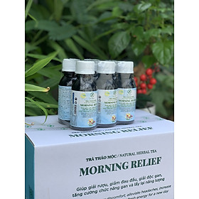 TRÀ THẢO MỘC GIẢI RƯỢU BỔ GAN HERBIO MORNING RELIEF - xóa tan cảm giác mệt mỏi, đau đầu sau khi dùng rượu bia, giảm tác hại của rượu bia lên gan, lấy lại năng lượng cho cơ thể - CHAI 100ML