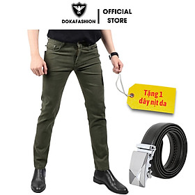 Quần kaki dài nam ( Tặng 1 dây nịt da cao cấp )  chất vải mềm mịn chống nhăn co giãn chuẩn phong cách thời trang Doka DKMQKK01