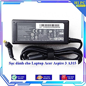 Sạc dành cho Laptop Acer Aspire 3 A315 - Kèm Dây nguồn - Hàng Nhập Khẩu