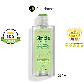 Nước hoa hồng Simple Kind To Skin Soothing Toner 200ml