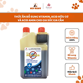 Five-Anti Virus Thức ăn bổ sung, điện giải, vỗ béo, Dung dịch uống, bổ sung vitamin, acid hữu cơ và acid amin cho gia súc, gia cầm