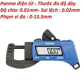 Mua Panme điện tử- Thước đo độ dày điện tử thước kẹp điện tử - Phạm vi đo 0-13.5mm độ chia 0.01mm ( Màu Xanh)
