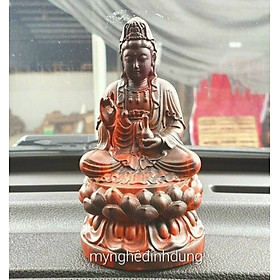 Mua Tượng phật bà quan âm bồ tát bằng gỗ trắc đỏ đen kt 12×7×6cm