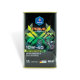 Nhớt tổng hợp toàn phần PRIME 10W40, SN, MA2, Fully Synthetic - Lon vuông 1.1L PRIME Lubricants Nhập Khẩu Dubai