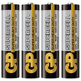 Vỉ 4 Pin Đũa GP Supercell Super Heavy Duty AAA 1.5V - GP 24PL-2S4
