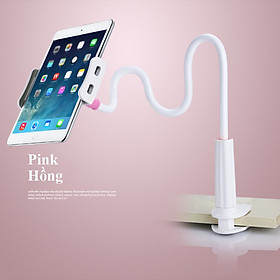 Giá Đỡ Kẹp Điện Thoại, Máy Tính Bảng Ipad Có Chân Kẹp Đầu Giường, Tự Do Điều Chỉnh Góc Độ Chiều Cao Hàng Chính Hãng