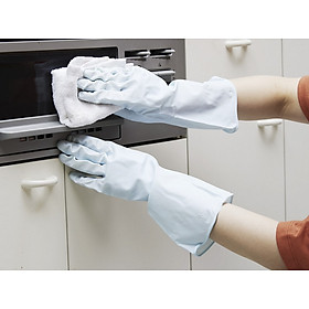 Đôi găng tay cao su Nhật Bản Towa màu trắng 100% cao su tự nhiên cao cấp mềm, dai, bền đẹp & không mùi