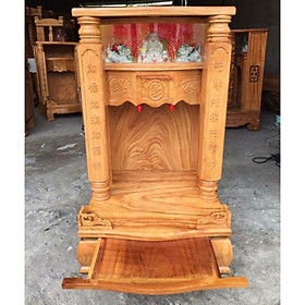 Mua Bàn thờ thần tài 70×60×107 gỗ gõ đỏ cột 12 cm mẫu mới rất đẹp