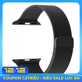 Dây đeo thay thế dành cho đồng hồ Apple Watch lưới thép không gỉ Mloop