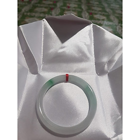 Vòng cẩm thạch tự nhiên Lý A 51mm x 7mm Màu Trắng Bóng 2 điểm xanh lý nhẹ đẹp sang Nữ Mệnh Kim mệnh Thủy 50kg - 57kg ạ
