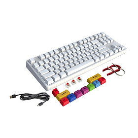 80% Compact 87 Keys Wired Mechanical Keyboard Red Switches Gaming Keyboard for PC Gamers