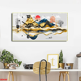 Mua Đồng Hồ In Phong Cảnh Nghệ Thuật Đẹp - Tranh Tráng Gương Gắn Kim Trôi Đồng Hồ