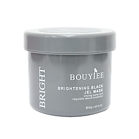 Mặt nạ Thạch Đen Bouyiee Bright trắng da nâng tông chỉ sau 20 phút tinh chất than hoạt tính 50g Tặng cây gạt mặt nạ