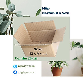 Combo 100 Hộp Bìa Carton Hộp Bìa Gói Hàng Ship Cod Dày Dặn KT 13x9.5x6cm