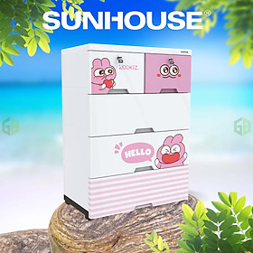 Mua Tủ nhựa sơ sinh 5 ngăn Happy Baby SUNHOUSE KS-CA688G5 - Hàng chính hãng