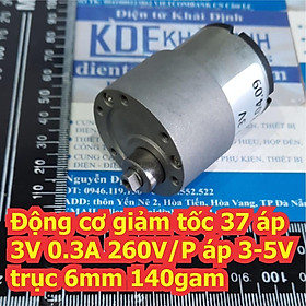 Mua Động cơ giảm tốc 37 áp thấp 3V 0.3A 260V/P áp 3-5V trục 6mm vát 2 bên dài 4mm 140gam kde7324