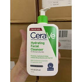 sữa rửa mặt Cerave Hydrating Facial Cleanser dành cho da khô 473ml