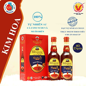 Nước Mắm Kim Hoa Phú Quốc 40 độ đạm chai 520ml