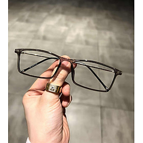Kính thời trang unisex dáng chữ nhật form nhỏ gọng kim loại tăm nhẹ