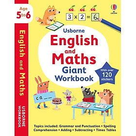 Hình ảnh sách Usborne English and Maths Giant Workbook 5-6