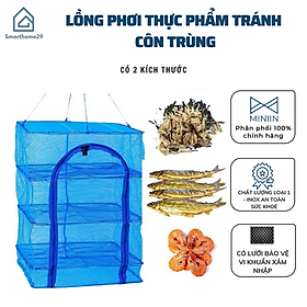 Lồng Phơi Thực Phẩm, Phơi Cá Khô Chống Ruồi Muỗi, Côn Trùng Bằng Lưới PE Dễ Dàng Vệ Sinh,Thu Gọn - HÀNG CHÍNH HÃNG MINIIN