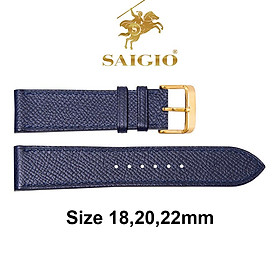 Dây Da Đồng Hồ Cao Cấp - Sang Trọng, Chất Liệu Da Bê EPSOM Thuộc Thảo Mộc - Nhập Khẩu Từ Châu Âu, Mặt Lót Chống Thấm Mồ Hôi, Tích Hợp Lớp Gia Cố Chống Giãn Đặc Biệt và Chốt Thông Minh, Kiểu Dáng Cổ Điển Phẳng Mỏng