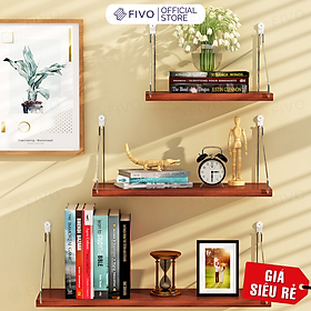 Mua Combo Kệ Trang Trí Treo Tường Đủ Kích Thước Gỗ MDF FIVO FB40 Không Cần Khoan Với Móc Treo Inox - Hàng Chính Hãng