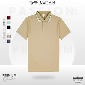 Áo thun polo nam Leman PL135 vải Poly Coolmax pique 215gsm cao cấp form Slim fit năng động