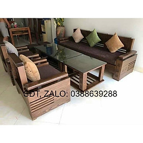 Mua Bộ bàn ghế sofa phòng khách gỗ sồi Mỹ giá thật