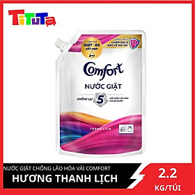 Nước giặt chống lão hóa vải Comfort hương Thanh Lịch túi 2,2KG