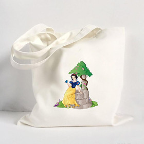 Túi Vải Đeo Vai Tote Bag In Hình Snow-White-Png-File