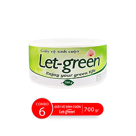 Combo 6 Giấy Vệ Sinh Cuộn 10*20cm LET-GREEN, 700 G/Cuộn