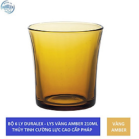 Bộ 6 ly D1011D Duralex - Lys Vàng Amber 210ml Thủy tinh cường lực cao cấp Pháp